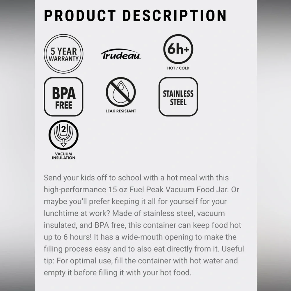 Trudeau Insulated Container - Picture 8 of 8